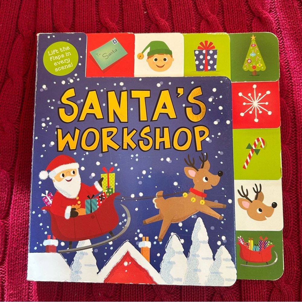 Santa's Workshop board book lift the flaps 2015 Priddy books over 30 flaps